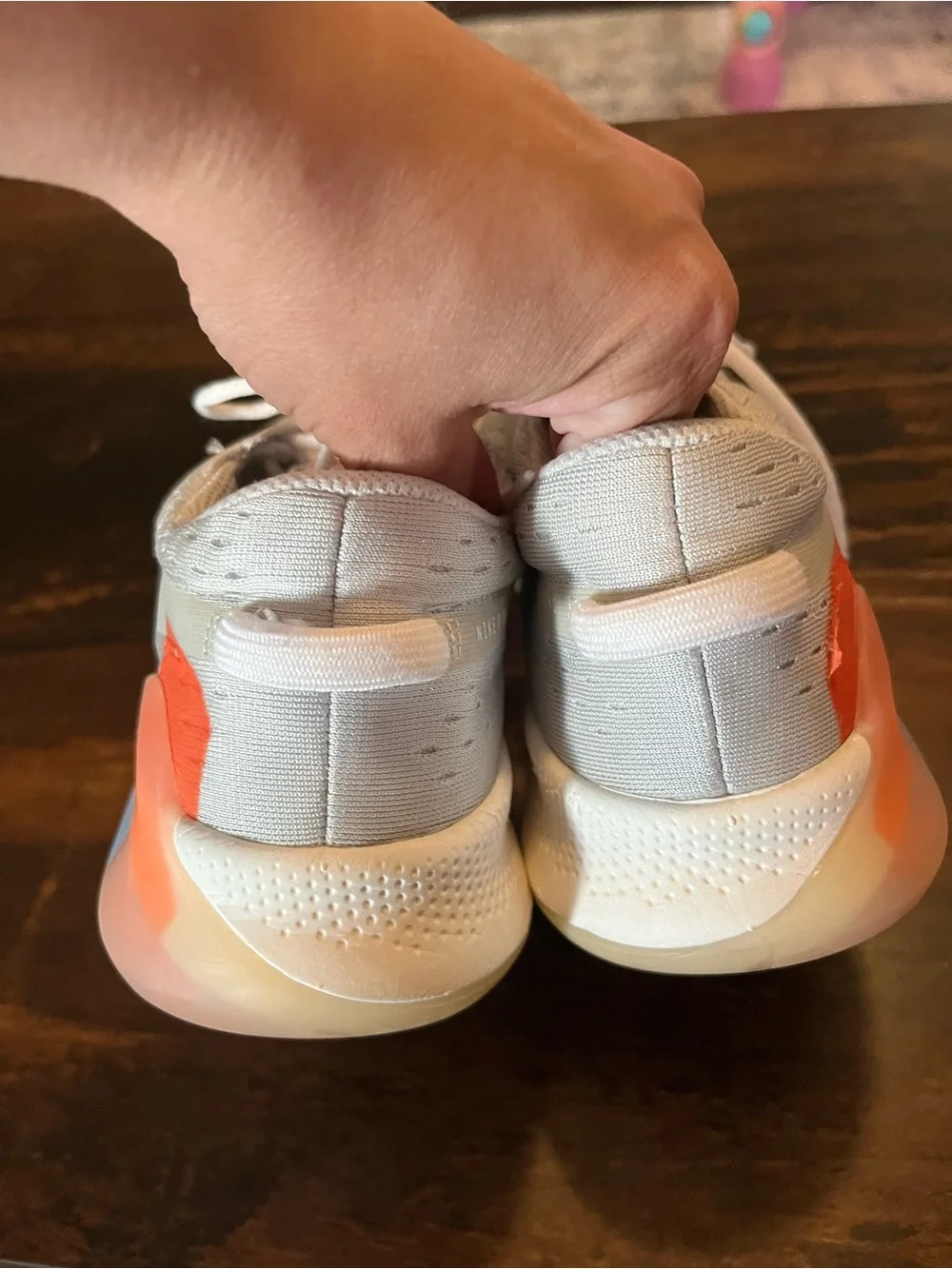 Nike Women's White Sneakers with Beige Accents